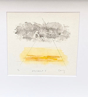 Obstacle I - Original Signed and Framed Watercolor