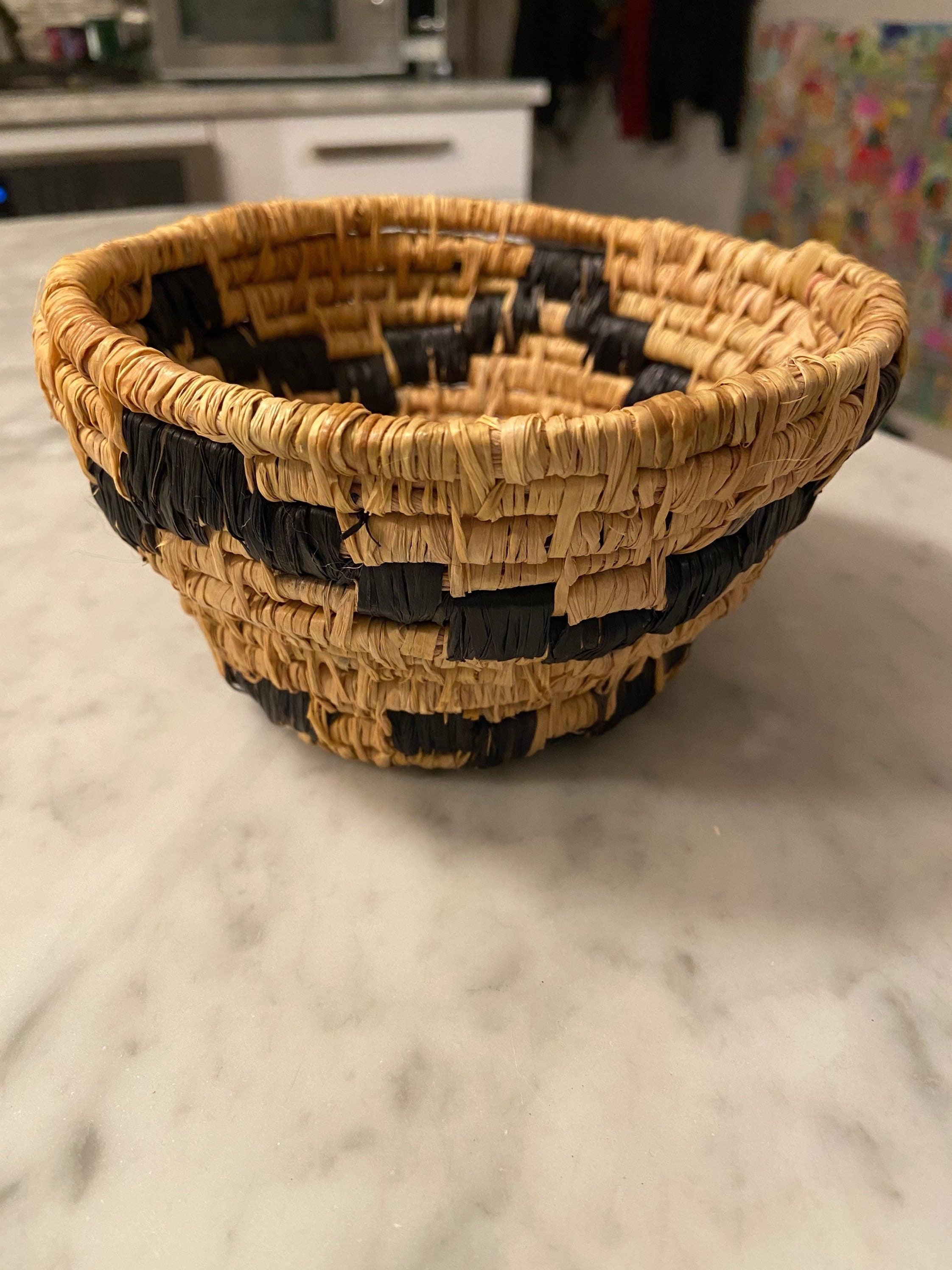 Wonky Raffia Basket