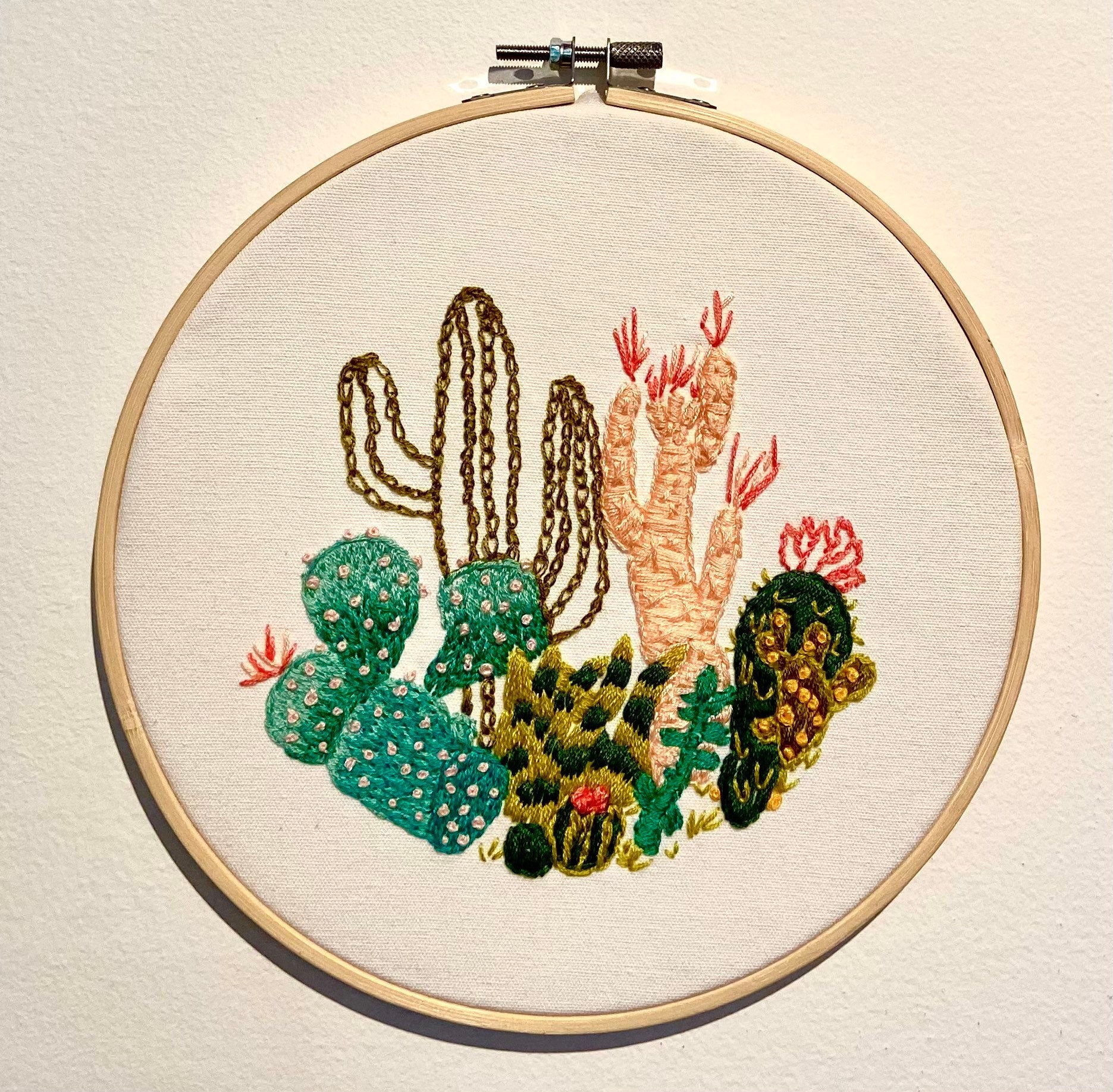 Desert dreams - succulent and cactus embroidery