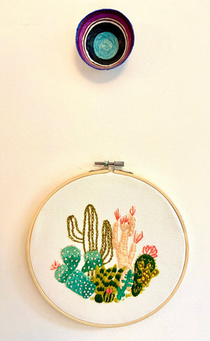 Desert dreams - succulent and cactus embroidery